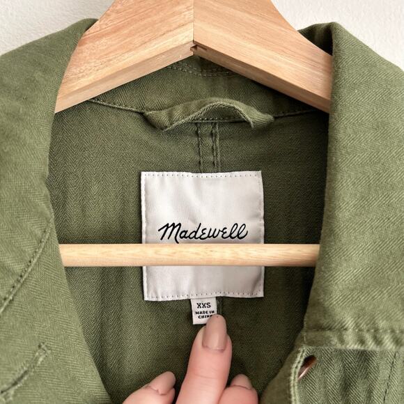 Madewell Military Button Front Jacket in Green $148 - Picture 5 of 10